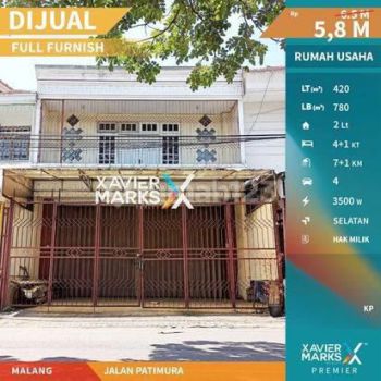 Rumah Usaha  Main Road Jalan Patimura Klojen Malang